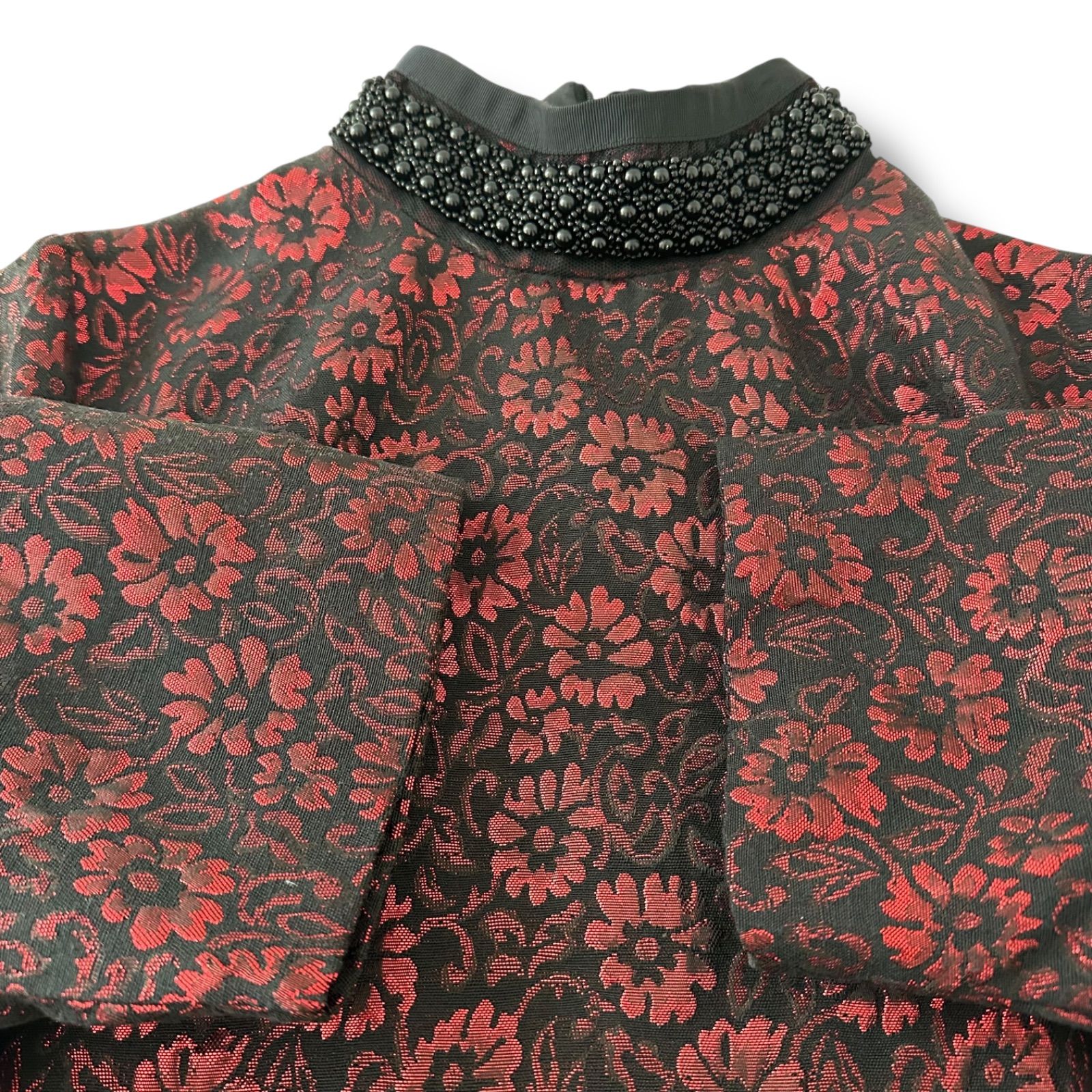 ミニドレス ジャガード生地