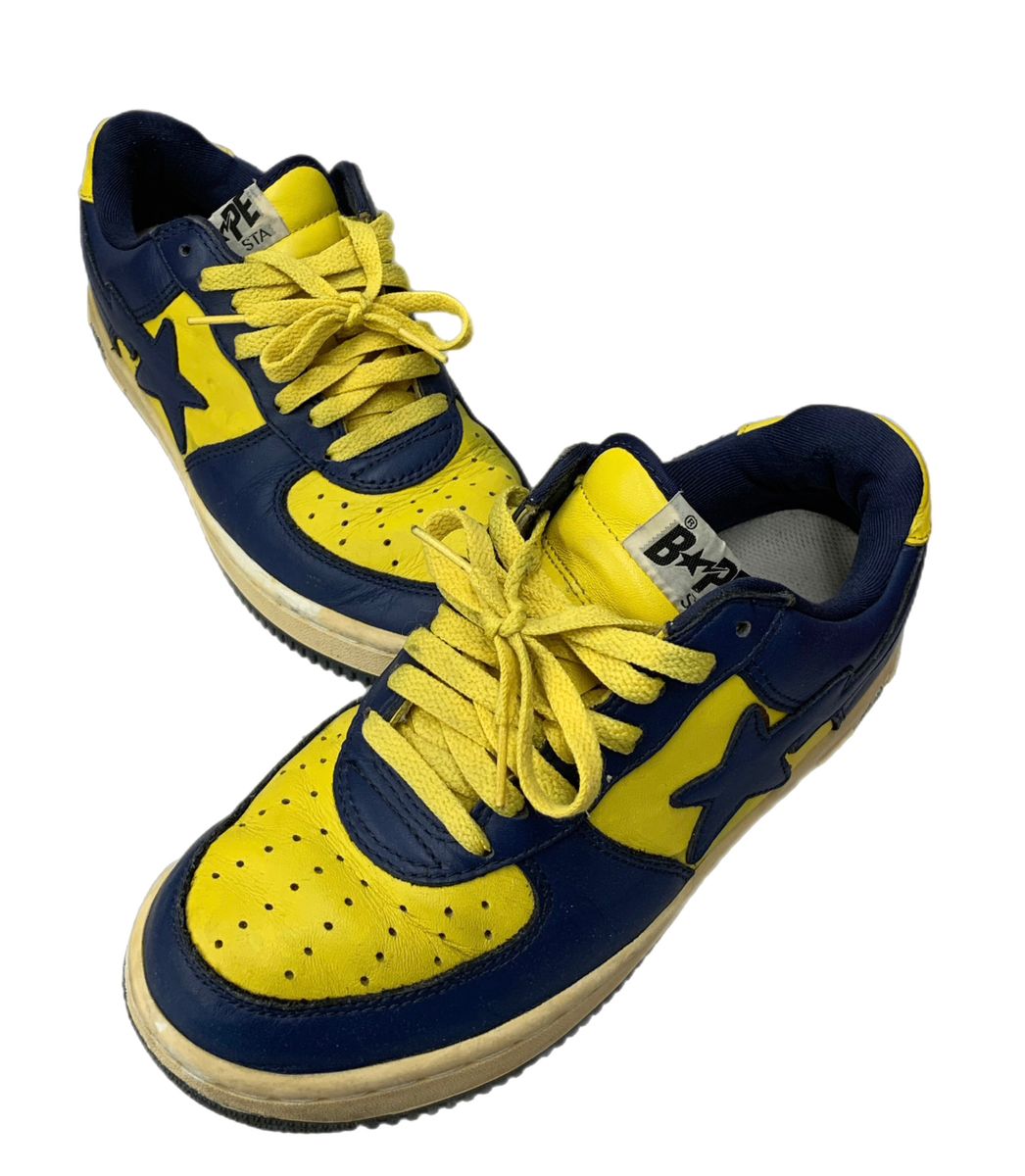 ア ベイシング エイプ A BATHING APE ベイプスタ BAPE STA ベイプ bape メンズ靴 スニーカー ロゴ イエロー 26.5cm 201-shoes811