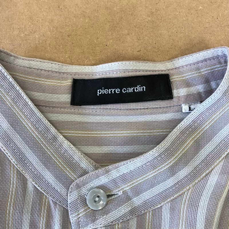 ピエールカルダン pierre cardin シャツ バンドカラー 長袖