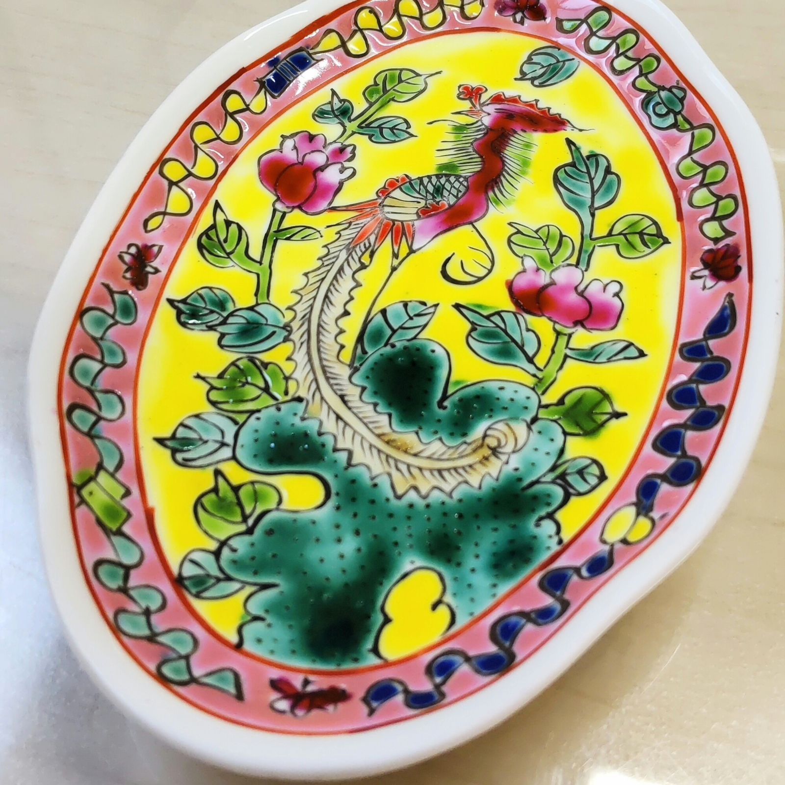☆専用☆ミケルアナセン　飾り絵皿 ヨーロッパ ポルトガル製 アルコバッサ 飾り皿 ニワトリ