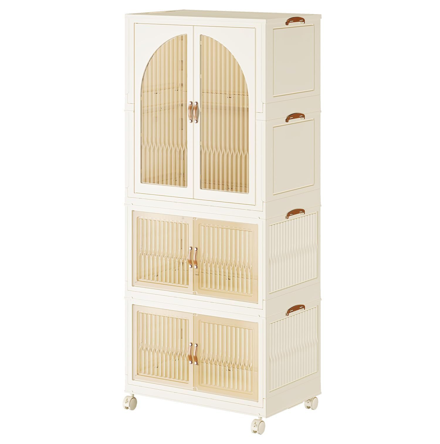 中古】※引取り限定。 木製キャビネット ガラス扉付き 。 カリモク製