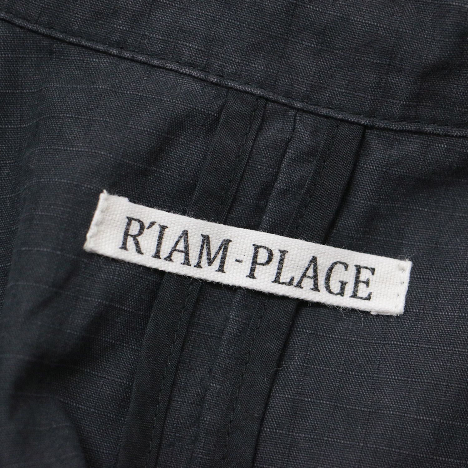 RIAM PLAGE リアム プラージュ ベスト ジレ ワンピース グレー 38(M) ノースリーブ トレンチ 製品加工 ヴィンテージ加工 コットン 綿 きれいめ カジュアル 大人女子 おしゃれ シンプル 無地 ブランド 日本製【レディース】【中古】【美品】 RIAM PLAGE リアム プラージュ ベスト ジレ ワンピース グレー