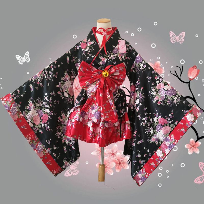 ぬいもーず　桜の和装コスチュームセット ぬいもーず 桜の和装コスチュームセット ちりめんを使用した桜柄
