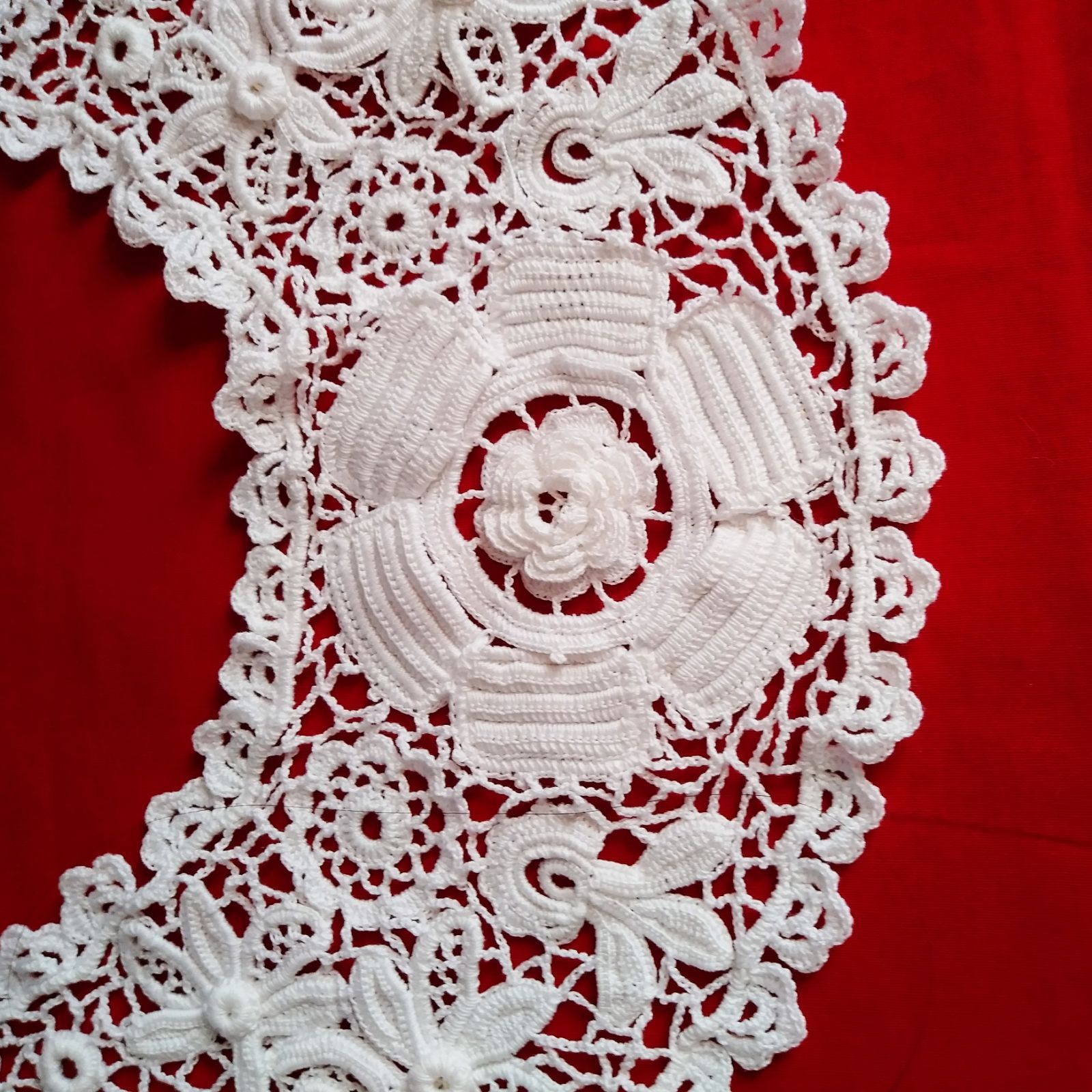 1880年代 フランス アイリッシュクロシェレース つけ襟 ビッグカラー