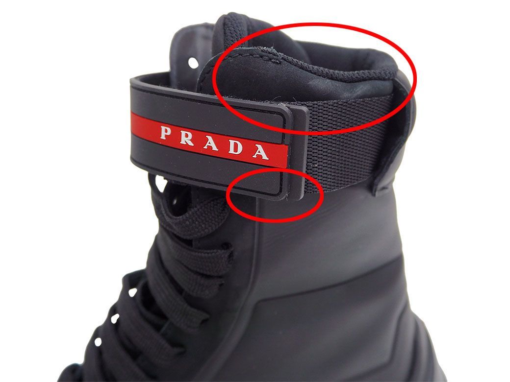 未使用品】PRADA プラダ Polaris 19LR ハイトップスニーカー 37.5(24.5 