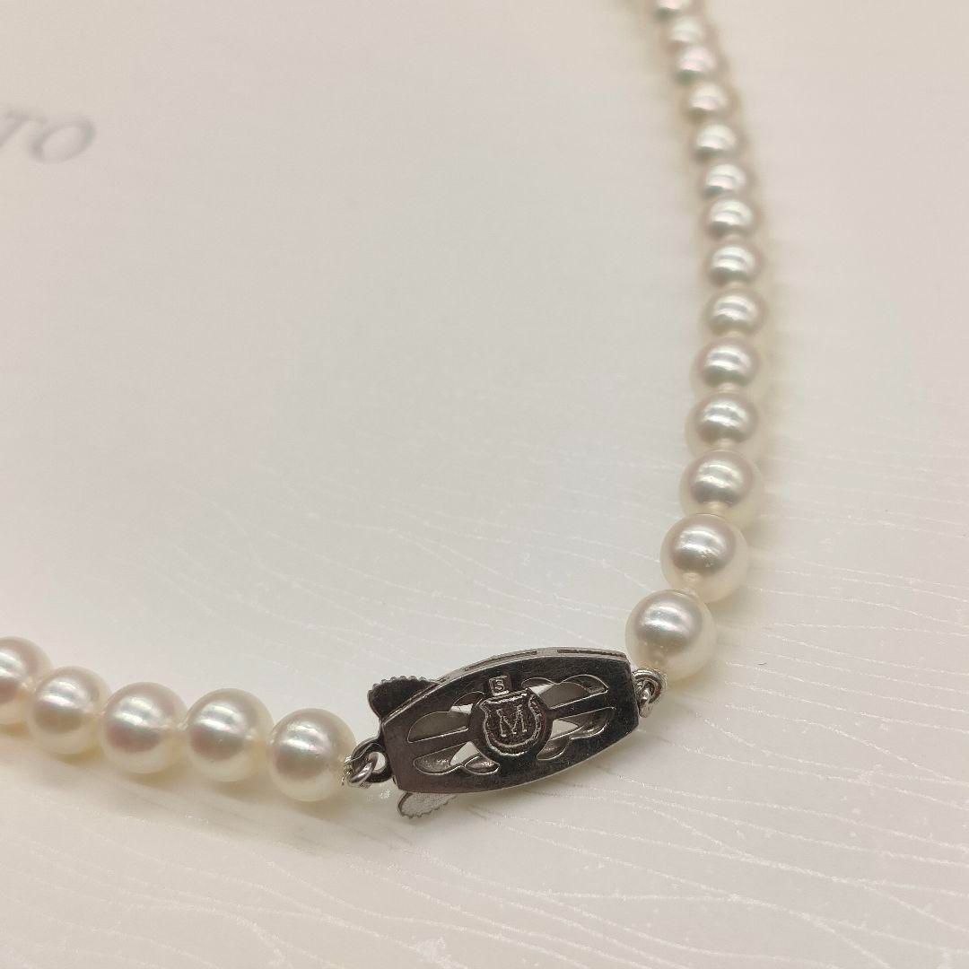 【美品】MIKIMOTO　一粒アコヤ真珠　パールネックレス【M刻印あり】 MIKIMOTO ミキモト真珠 あこや真珠 パールネックレス 径5.5〜6.0