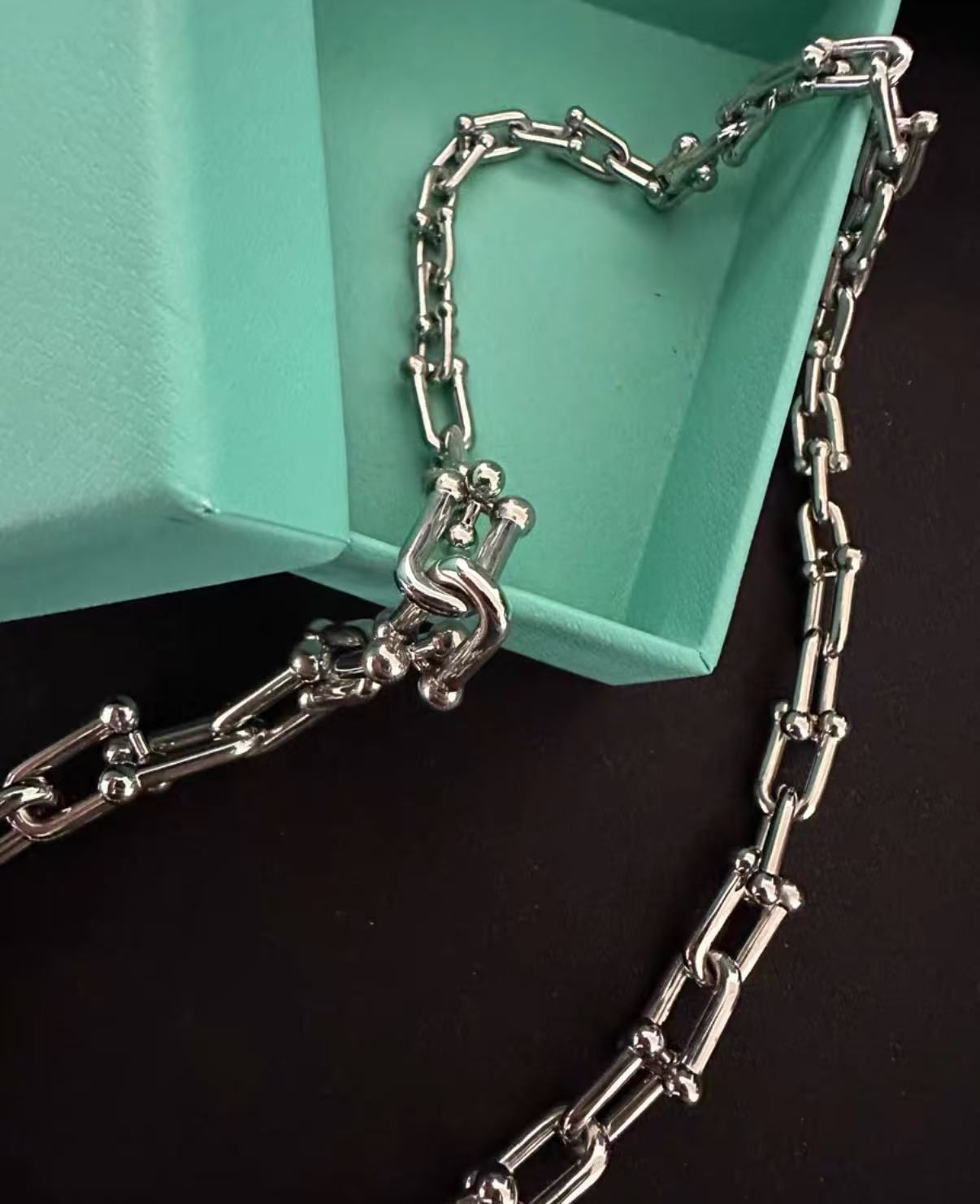 ハードウェア Uチェーン レイヤード ネックレス シルバー925