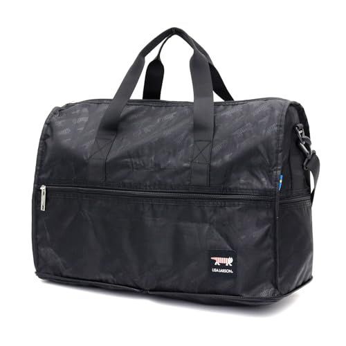 Color:H0002 LL10.マイキーブラック [ハピタス] 小さく持って大きく使おう！キャリーオン 旅行に便利な 折り畳みバッグシリーズ 440kg H0002 LL10.マイキーブラック