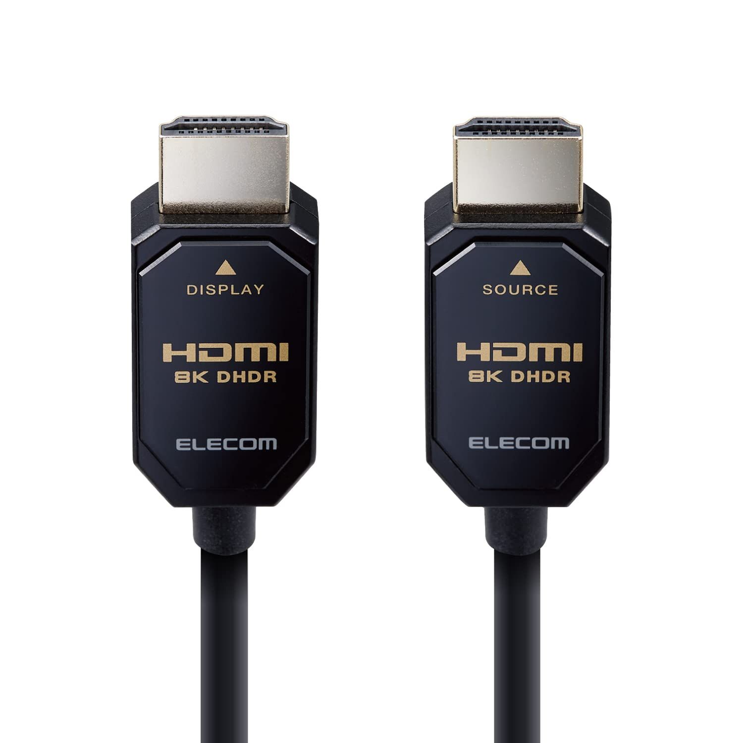 エレコム HDMIケーブル 8K 60P | 4K 120P アクティブオプティカル 長尺 ウルトラハイスピード 無給電タイプ 10m ブラック DH-HDLO21A10BK ブラック 10m
