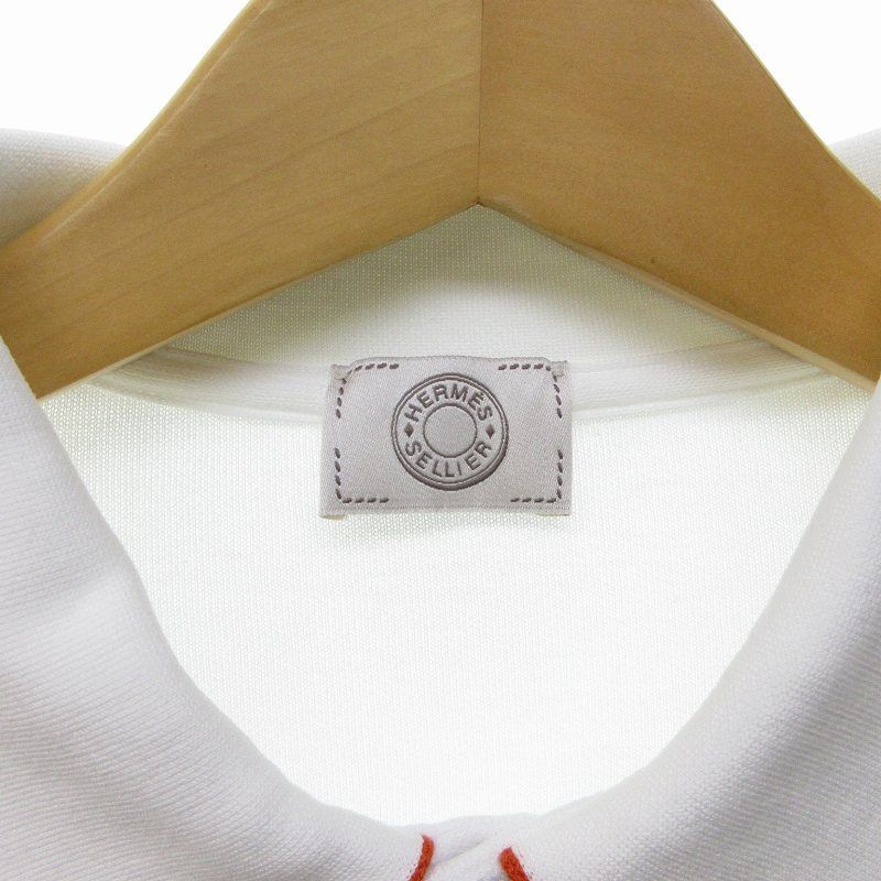 エルメス HERMES SELLIER 美品 ポロシャツ カットソー 半袖 セリエ  