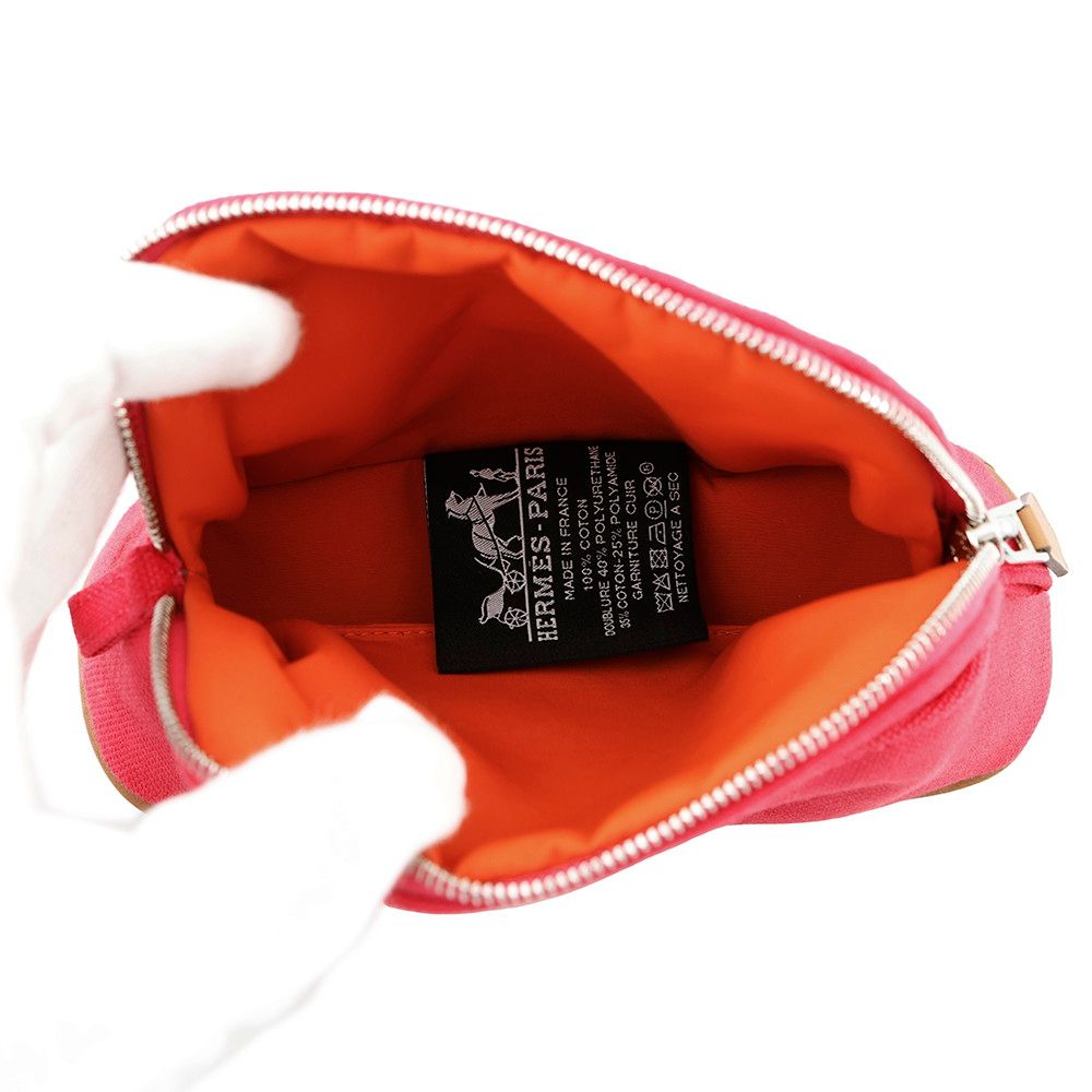 エルメス ポーチ ボリードポーチ ミニミニ ハイビスカス/シルバー金具  