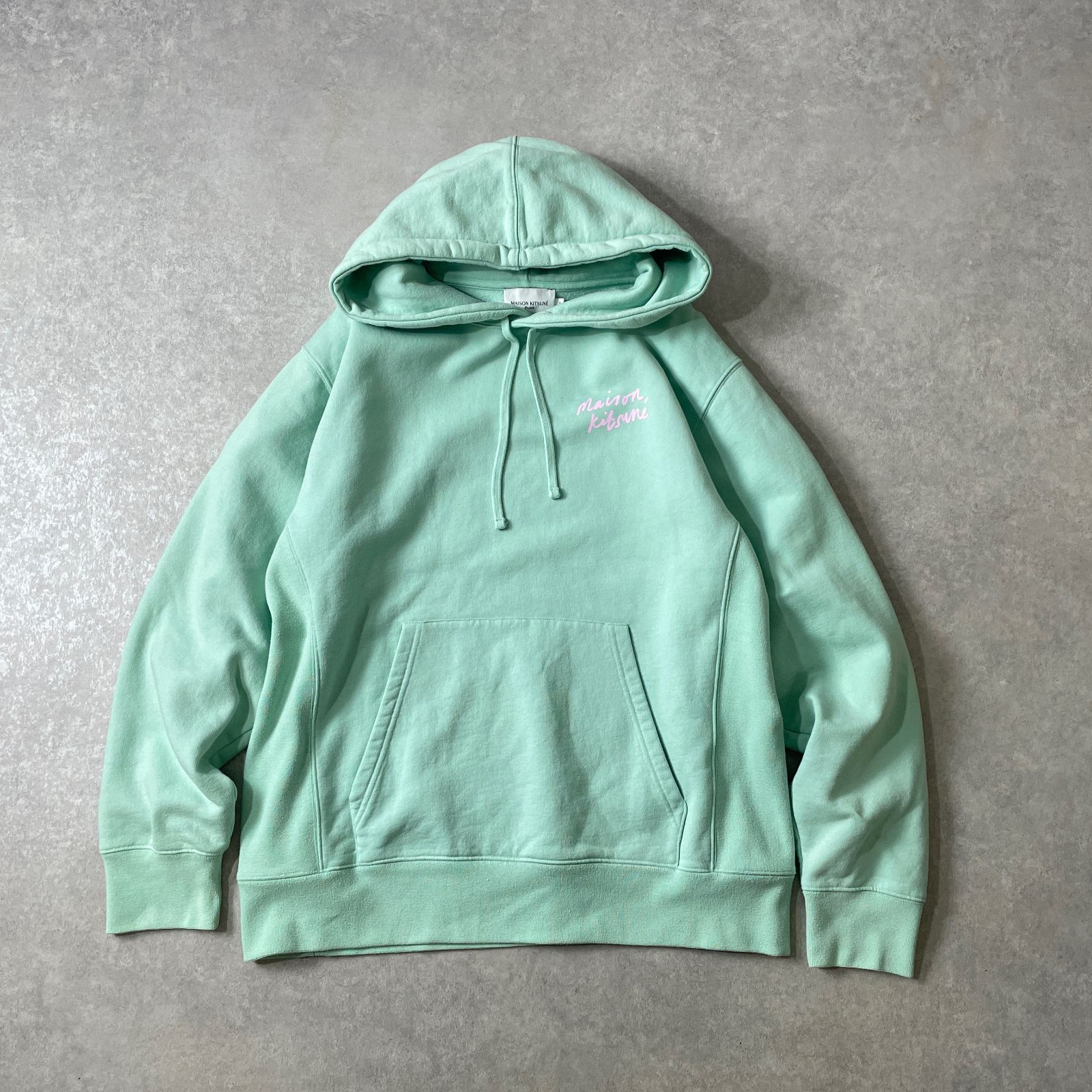 定価3.6万 MAISON KITSUNE ティファニー ロゴプリント フーディー パーカー メゾンキツネ