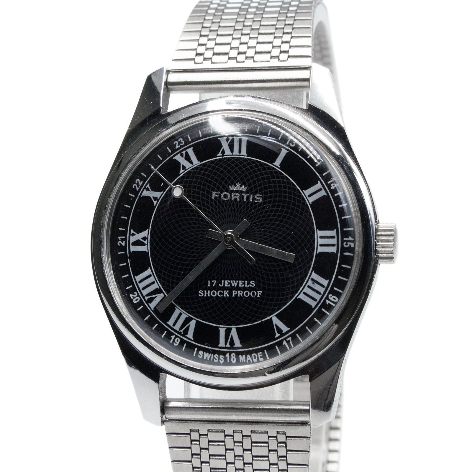 送料無料 フォルティス 腕時計 機械式手巻き式 自動巻き 黒 ブラック