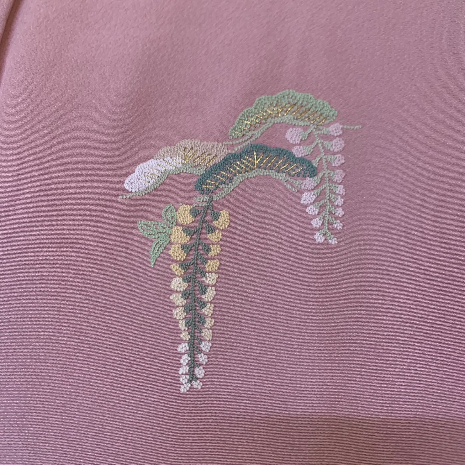 相良刺繍藤に十二単模様一つ紋訪問着 相良刺繍 十二単 一つ紋 訪問着