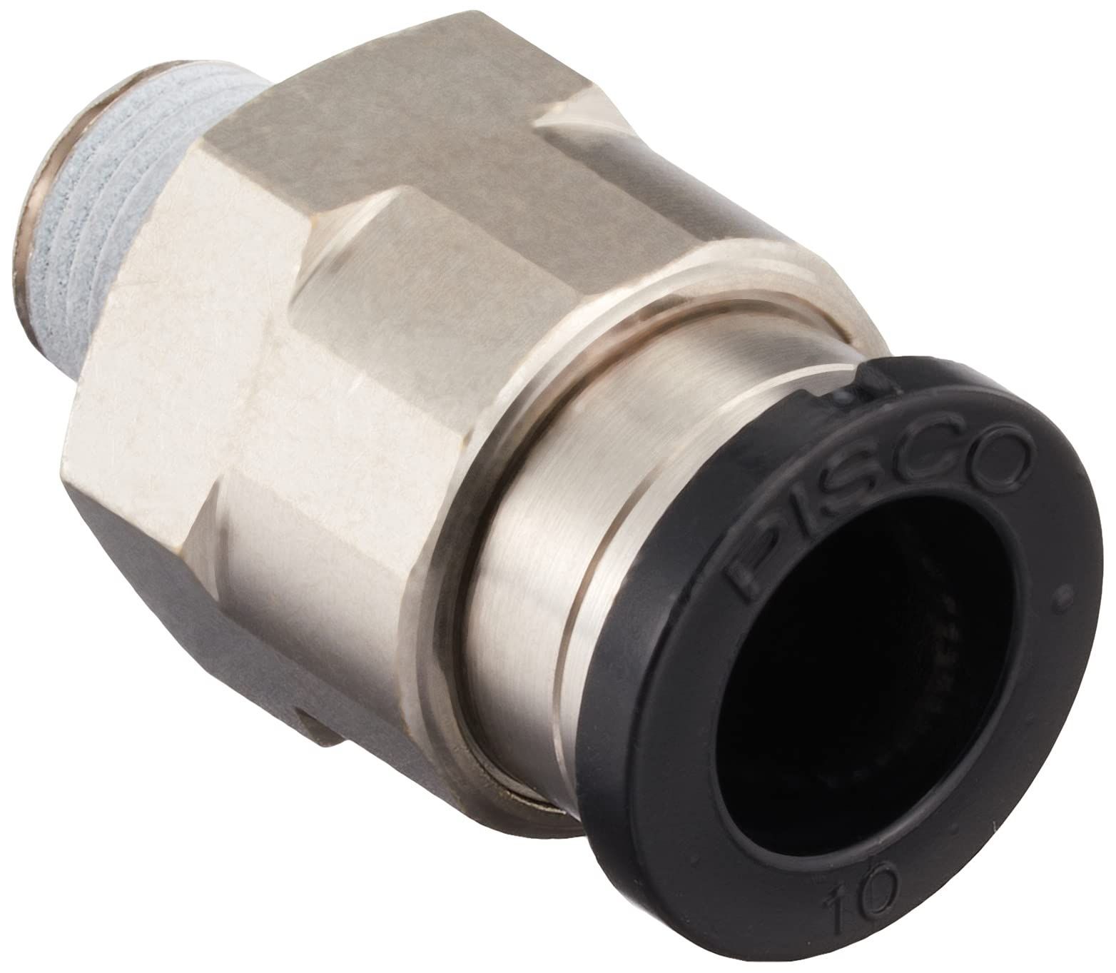 【新着商品】ワンタッチ継手(チューブフィッティング) ストレート 適用チューブサイズ:10mm 日本ピスコ(PISCO) ネジサイズ:R1/8 PC10-01
