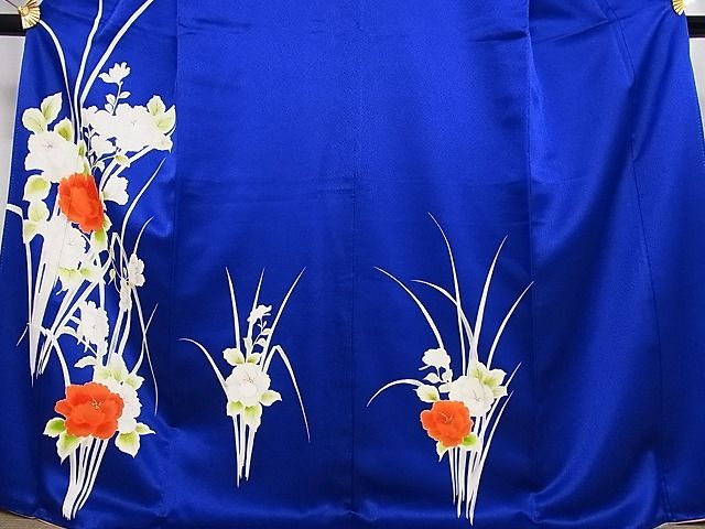 平和屋-こころ店□訪問着 枝花文 金彩 着丈168cm 裄丈63cm 正絹 逸品 B