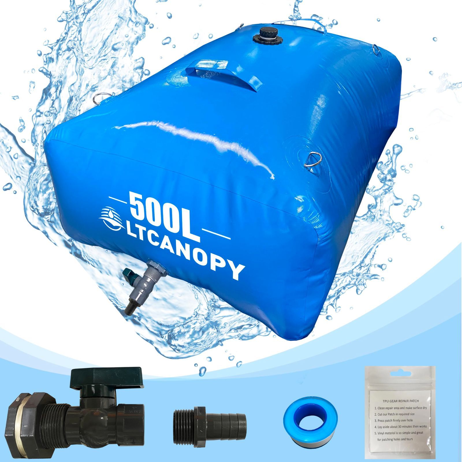 商品 LTCANOPY 水タンク 農業用灌漑 非常用給貯水タンク 干ばつに強い 消火 水貯蔵のぼうこうの容器500L