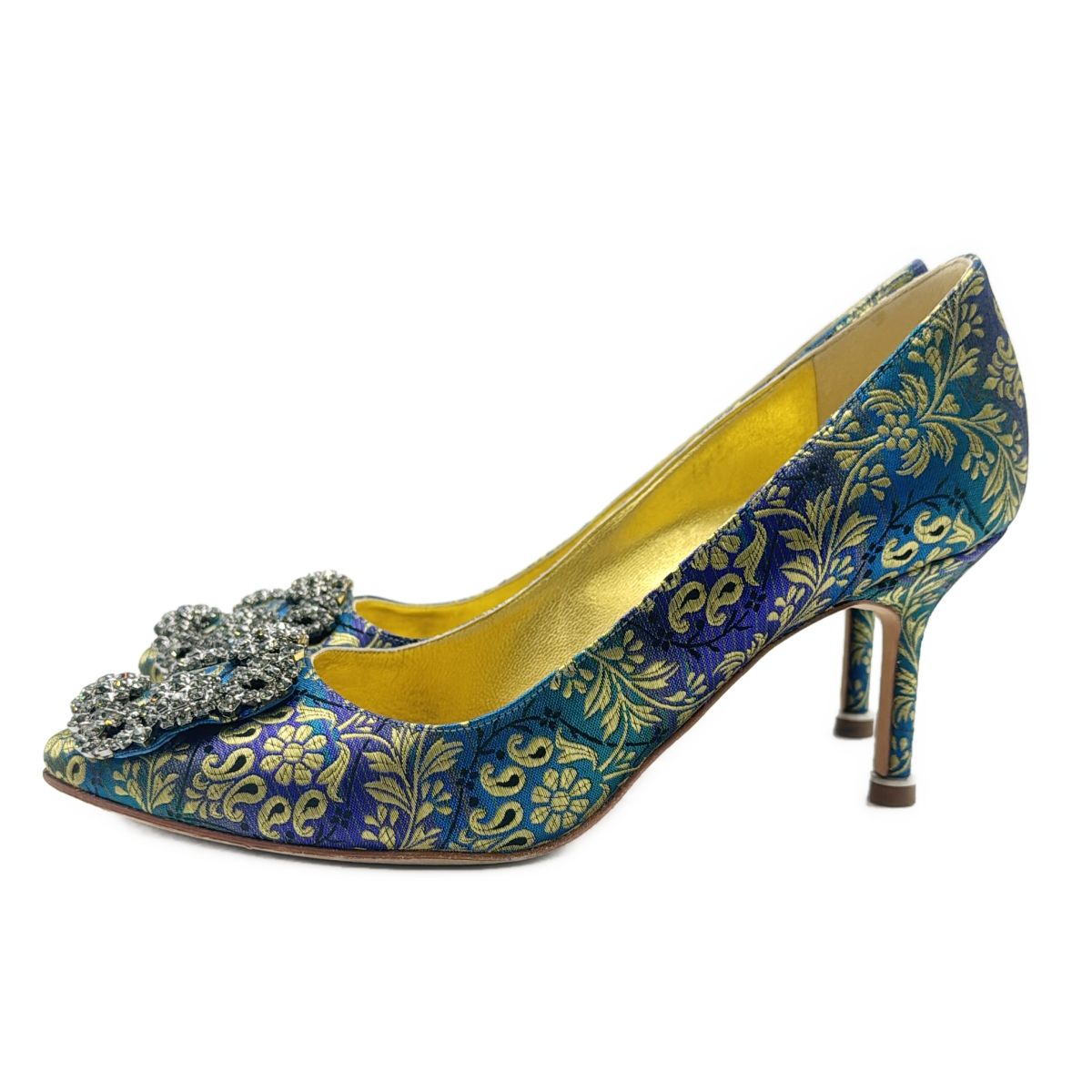 MANOLO BLAHNIK マノロブラニク 17AW HANGISI ビジュー装飾