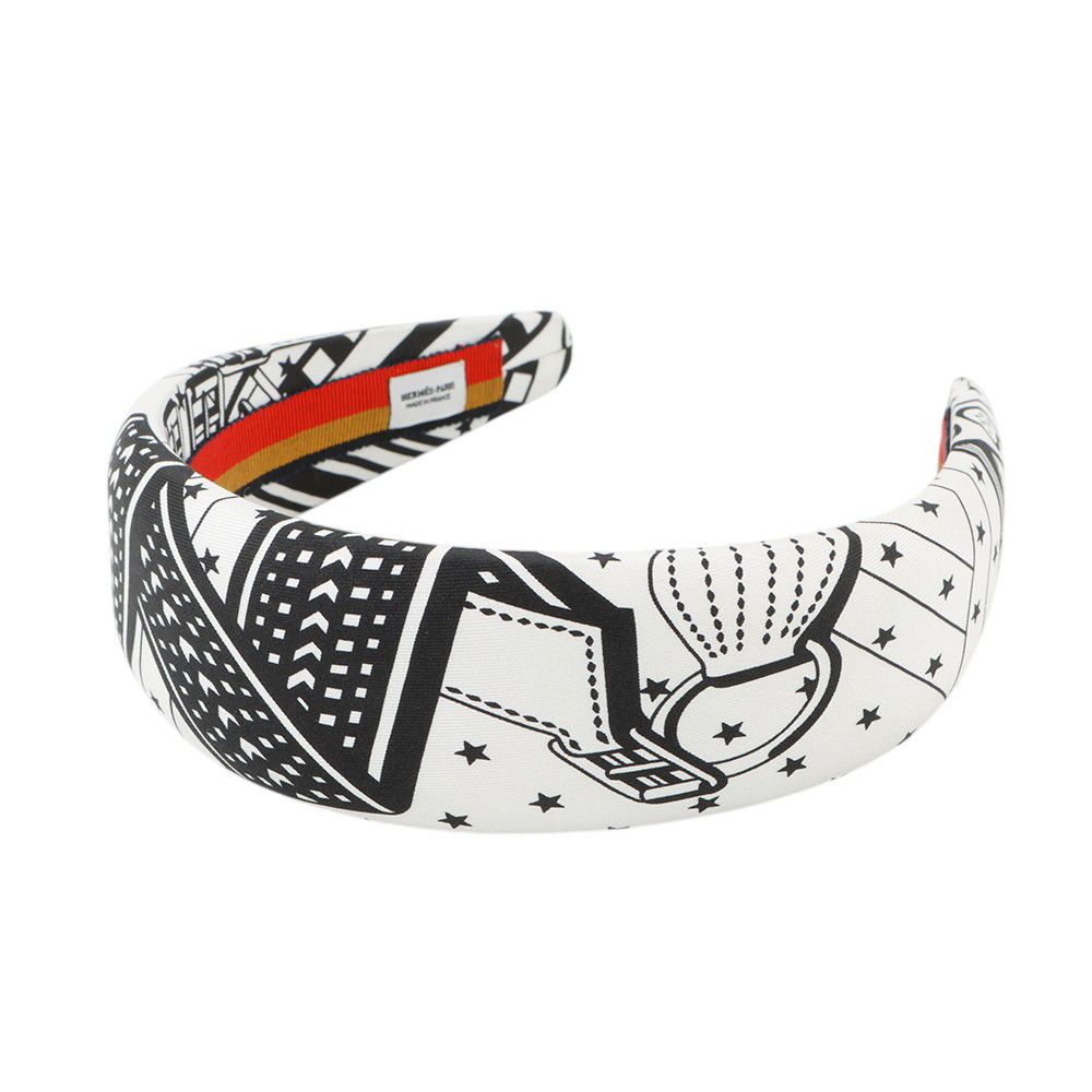 人気　エルメス　カチューシャ　ヘアバンド　ヘアアクセサリー　ジナ　ジグザグ エルメス カチューシャ ジナ ジグザグ シルク HERMES ヘアアクセサリー