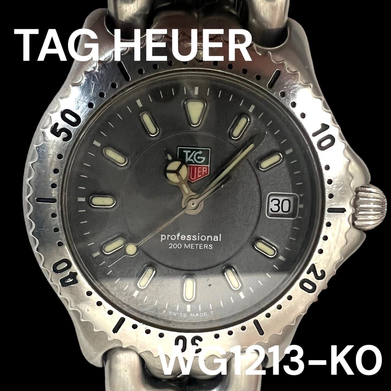 稼働確認済み】TAG HEUER タグホイヤー WG1213-K0 Professional プロフェッショナル 200M クォーツ 腕時計 シルバー  - メルカリ