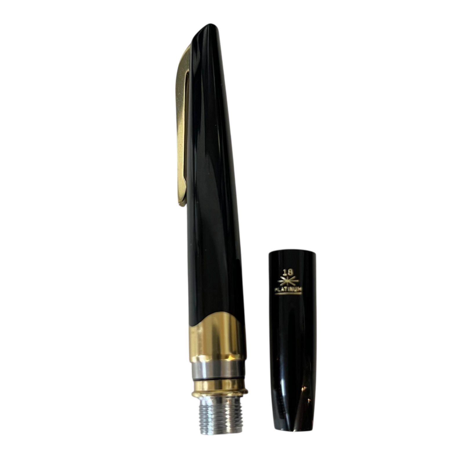 管31349】ジャンク品☆プラチナ 万年筆 18K刻印 ペン先欠品 本体のみ