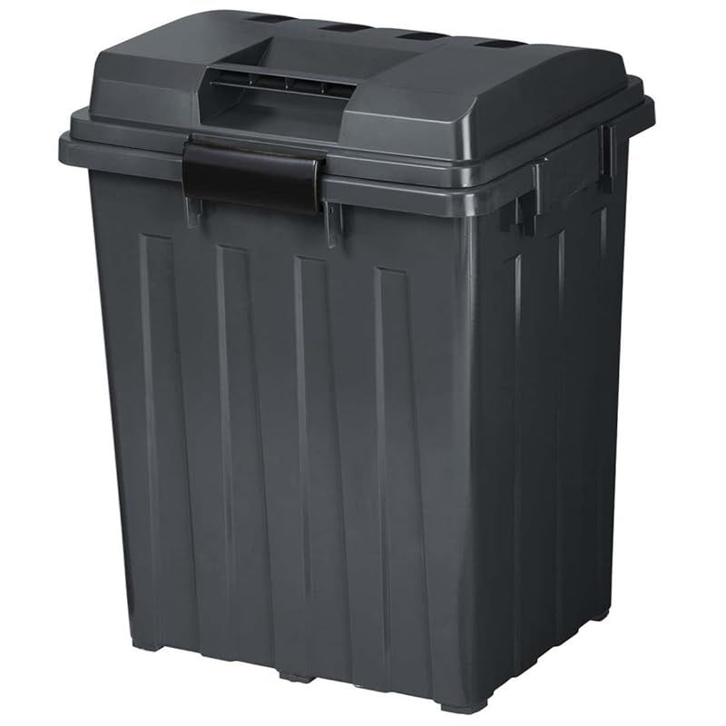 co.jp 新輝合成 トンボ ゴミ箱 連結 ハンドル付 蓋付き 分別 70リットル チャコールブラック 2個セット 幅49×奥行41.5×高さ62cm 丈夫 屋外 ベランダ 大きい アウトドア