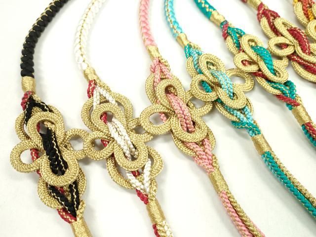 平和屋着物 和装小物 振袖用飾り付き帯締め10本セット 飾り結び 金糸 切り房 CAAX8030ju