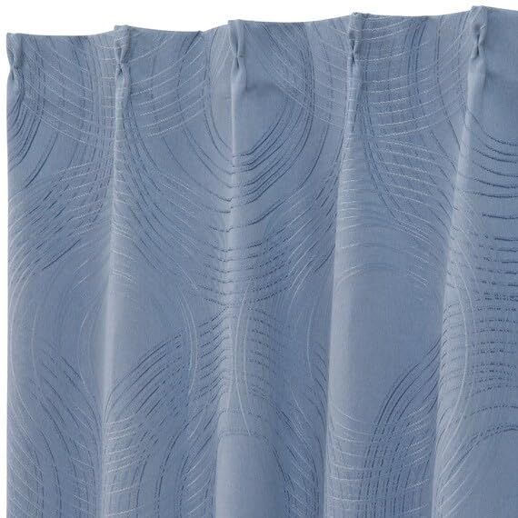 ニトリ 裏地付き 遮光2級 遮熱 カーテン PK001 100X110cm 2枚入り ブルー NITORI 7321908