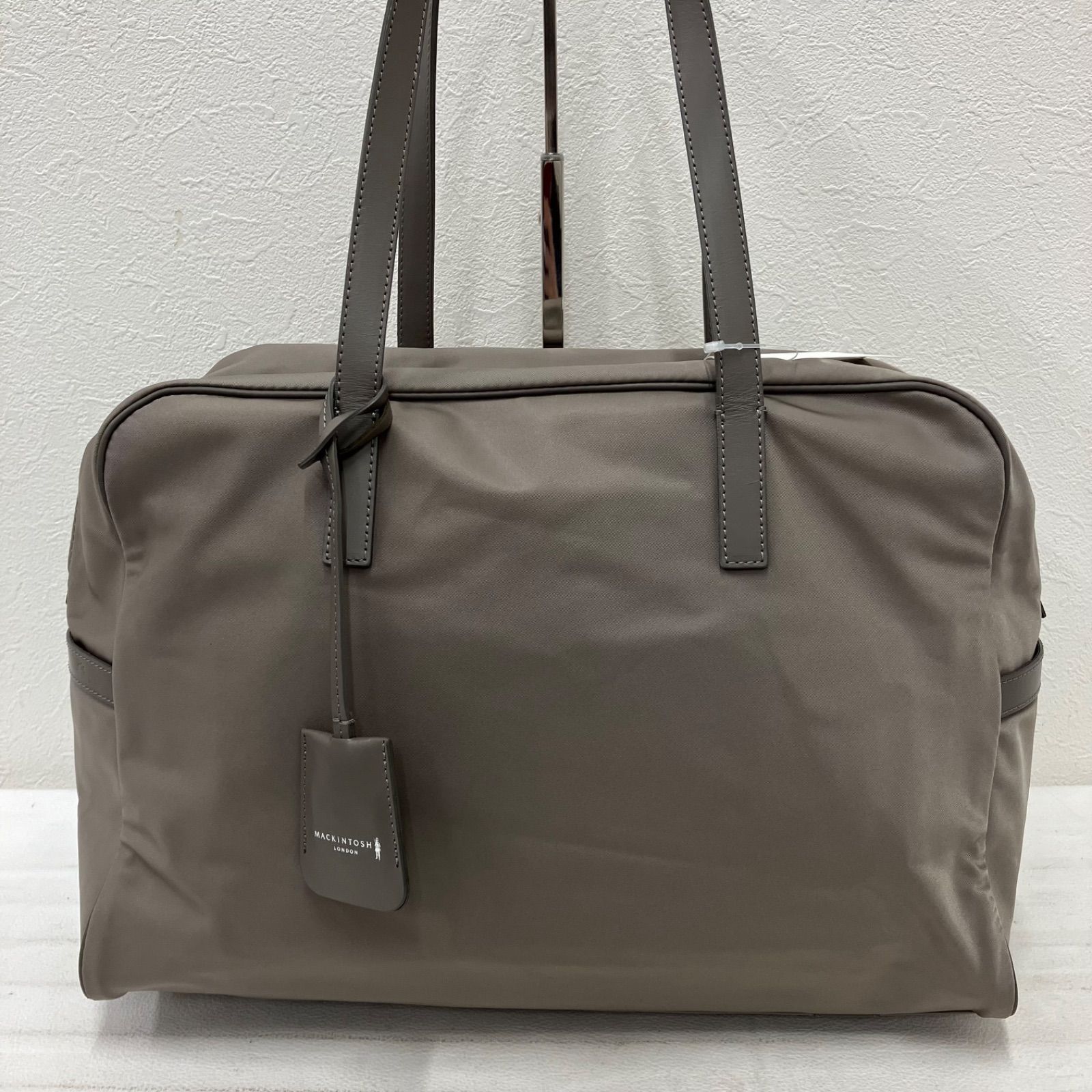 5183 MACKINTOSH LONDON マッキントッシュロンドン ボストンバッグ トートバッグ グレージュ系 ナイロン レザー レディース
