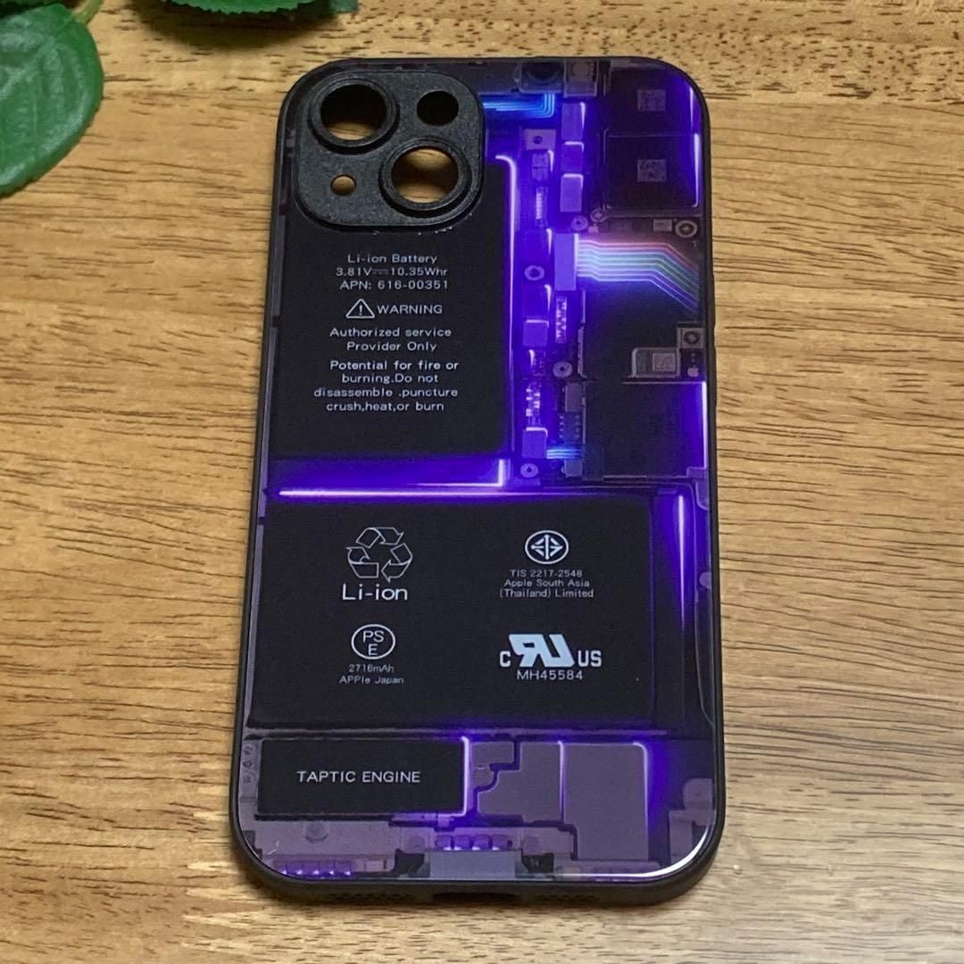 iPhone13 ハードケース サブカルサイバーパンクガジェット 紫黒