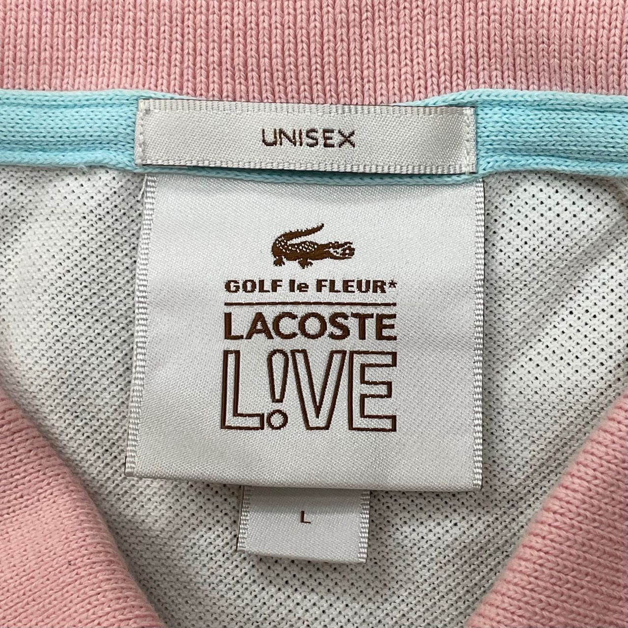 LACOSTE GOLF le FLEUR コラボ カラーブロック ポロシャツ