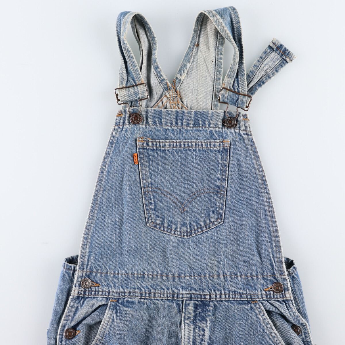 【関税込み】Levi's ブルー ヴィンテージ デニムオーバーオール ヴィンテージ オーバーオール ミディアムインディゴ