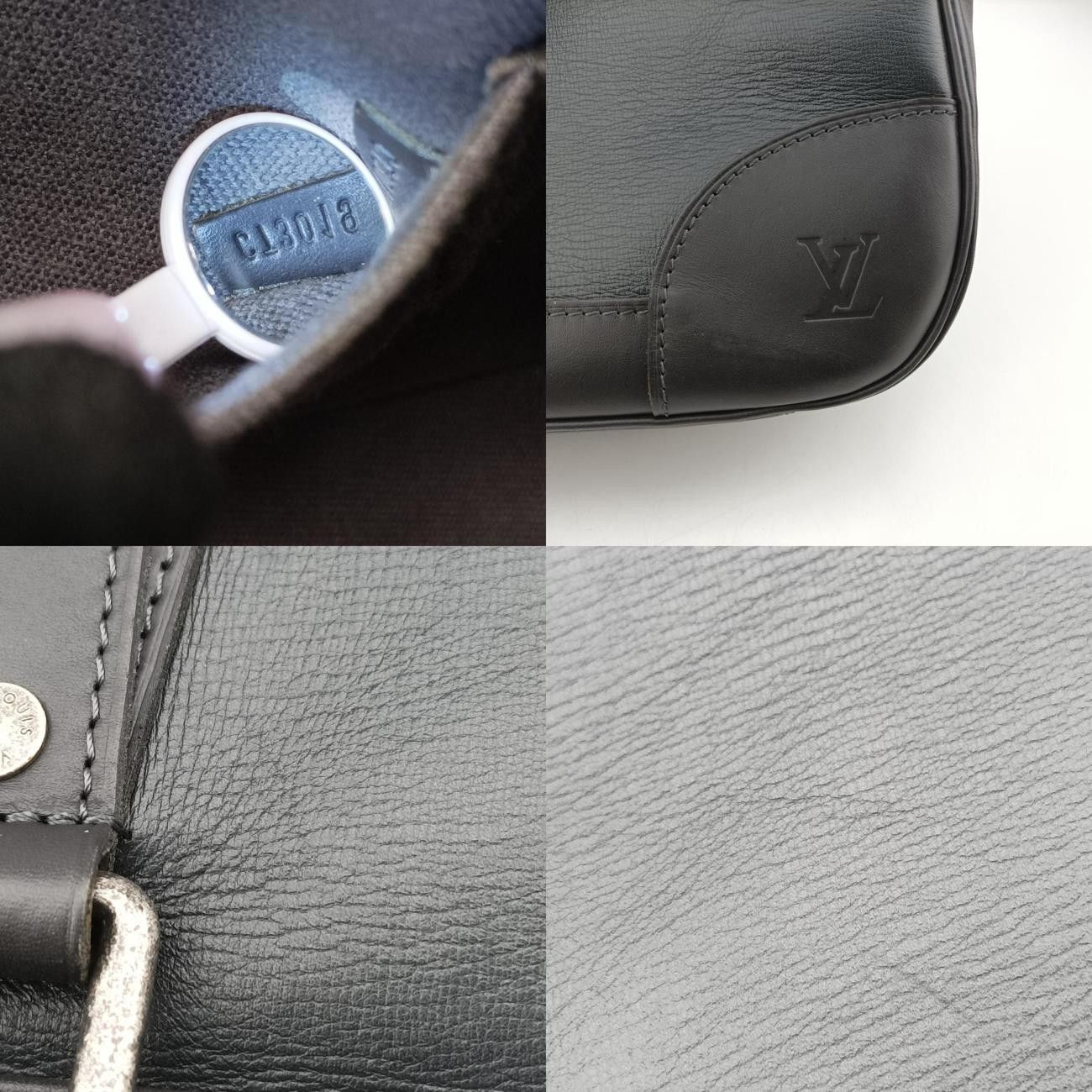 ルイヴィトンLouis VuittonアコマブラックレザーM97019CT3019