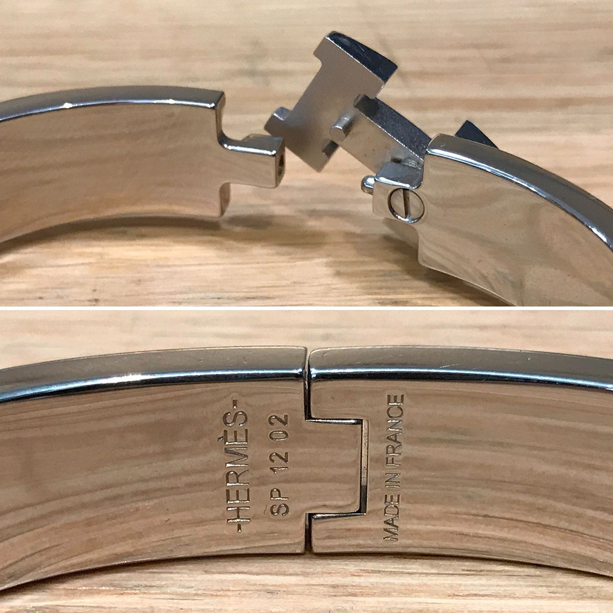 超美品】エルメス クリックH PM クリッククラック ブラック シルバー 