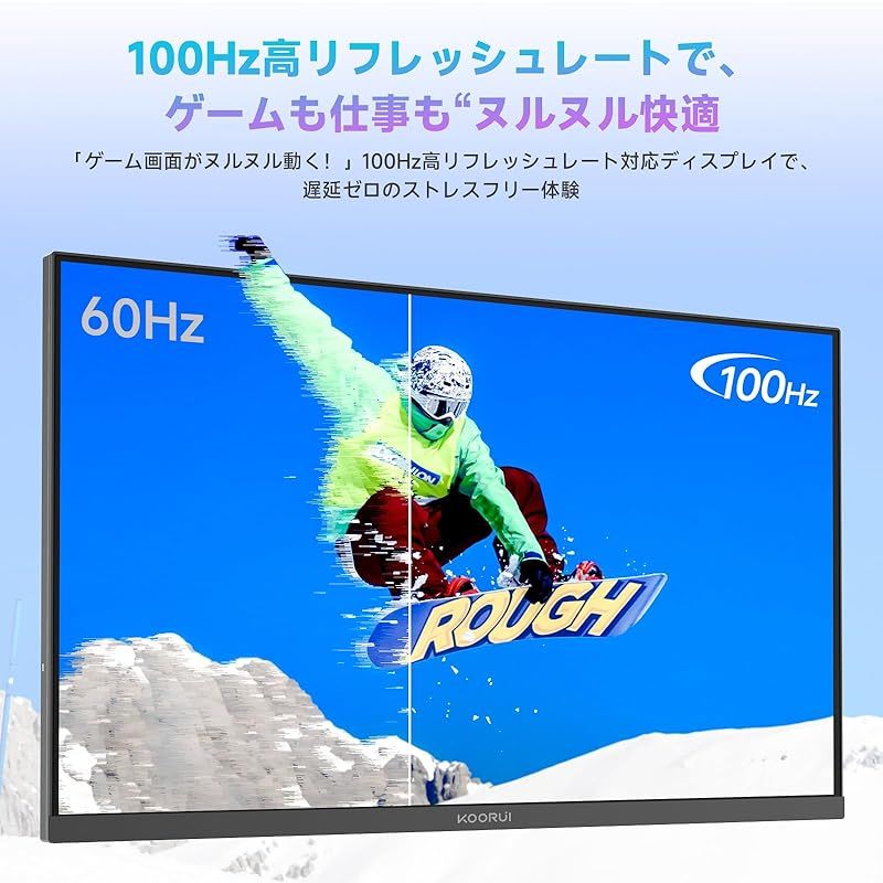 ブルーライト軽減|傾き調整|HDMI＋VGAポート|VESAマウント対応