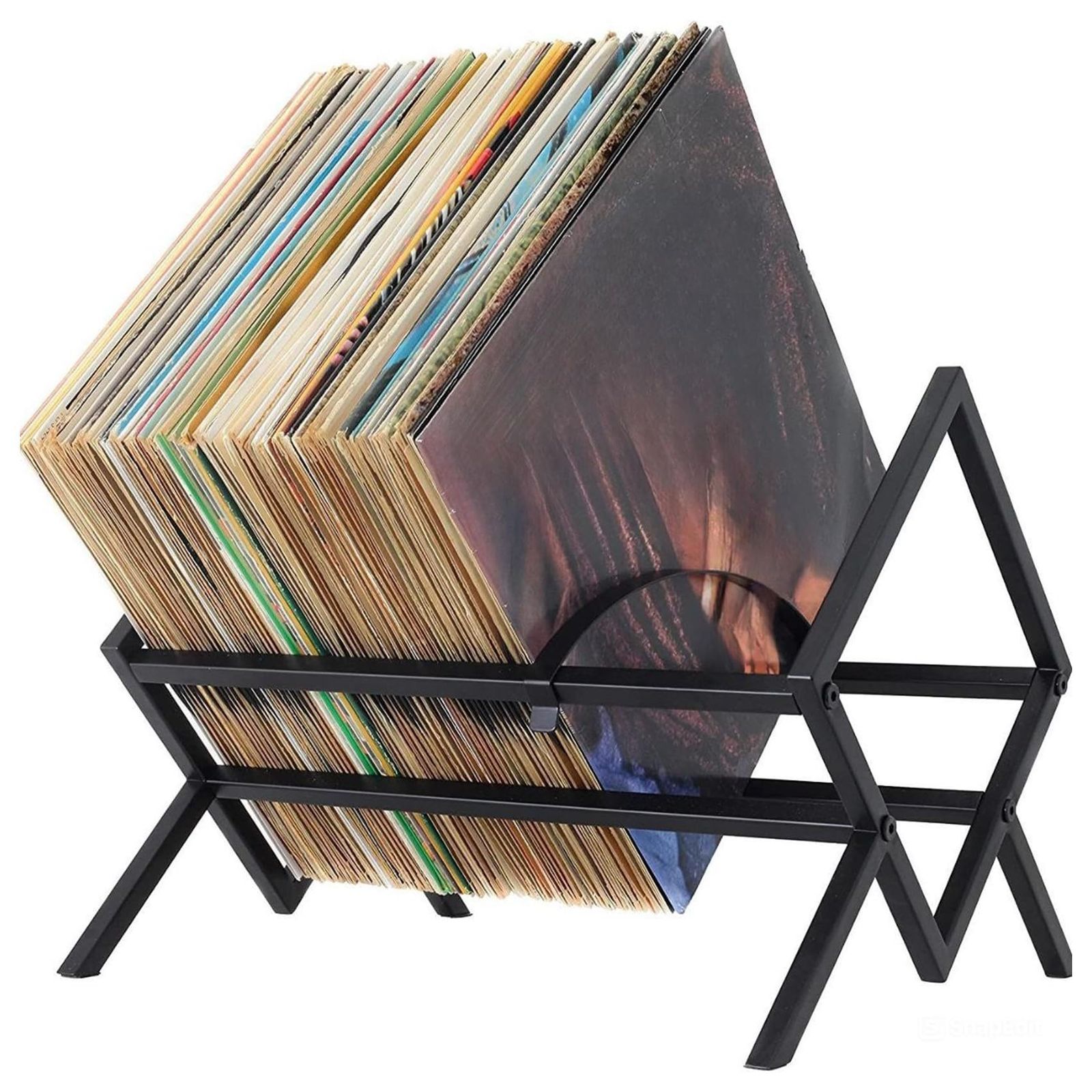 NOELAMOUR レコードラック 金属製 おしゃれ レコード 収納 棚 マガジンラック LP スタンド 絵本棚 シェルフ 