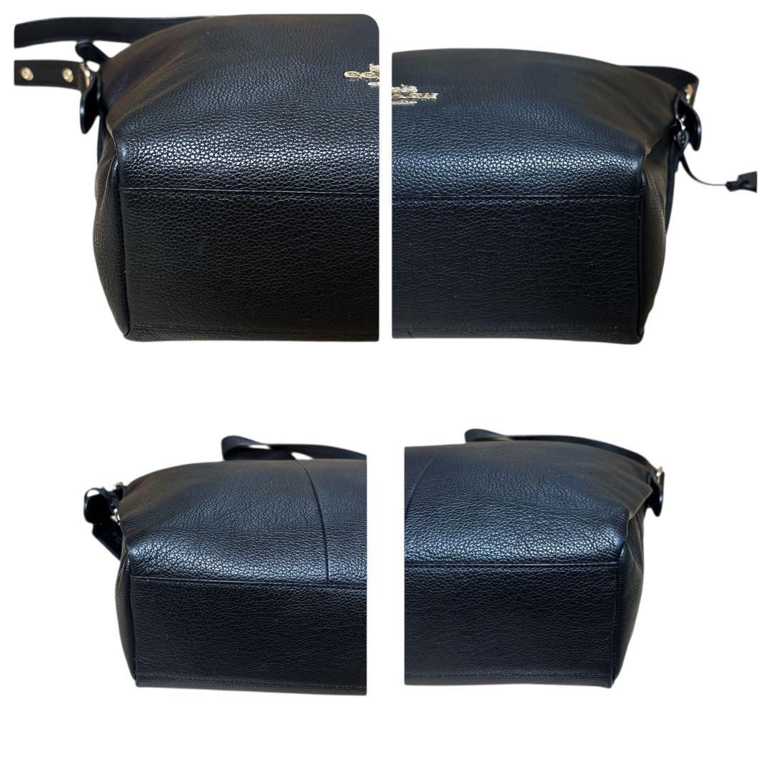 極美品 コーチ COACH レザー ショルダーバッグ シボ革 35775 斜め掛け