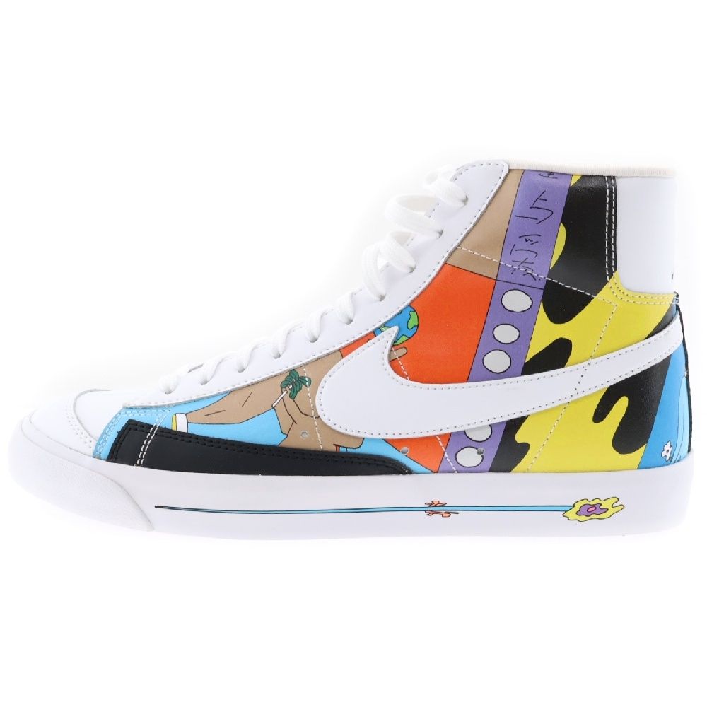 NIKE (ナイキ) × RUOHAN WANG FLYLEATHER BLAZER 77 QS ローハンワン フライレザー ブレーザー ハイカットスニーカー マルチ CZ3775-900 US10/28cn