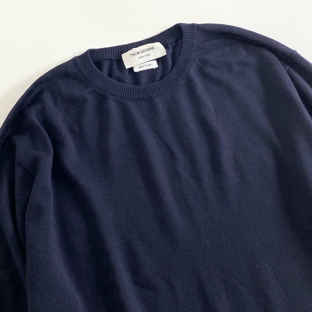 56g2 THOM BROWNE トムブラウン 長袖 クルーネック ニット セーター 