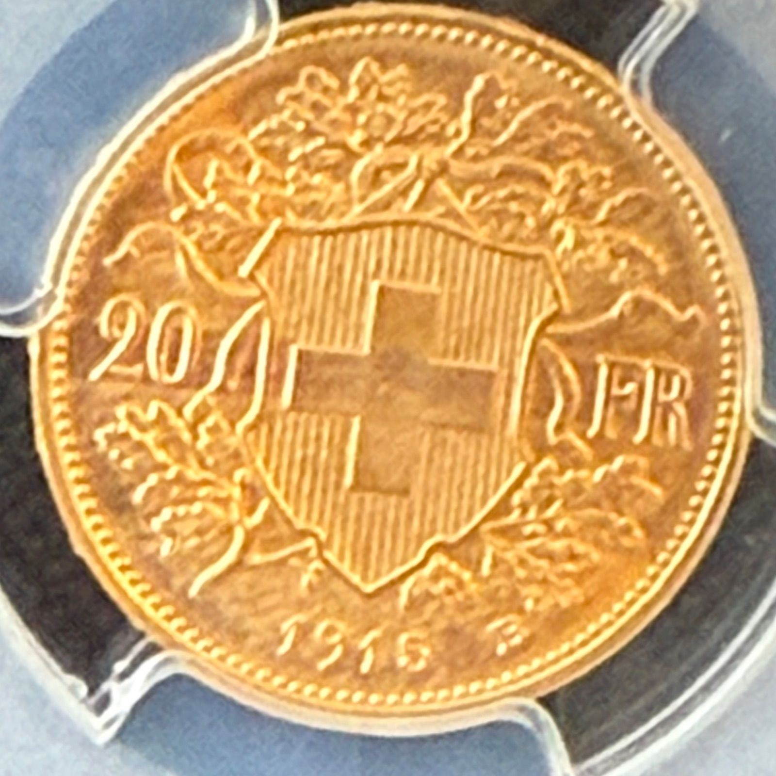 66＋ スイス 1915年 B 20Fr アルプスと少女 ヘルべティア ブレネリ