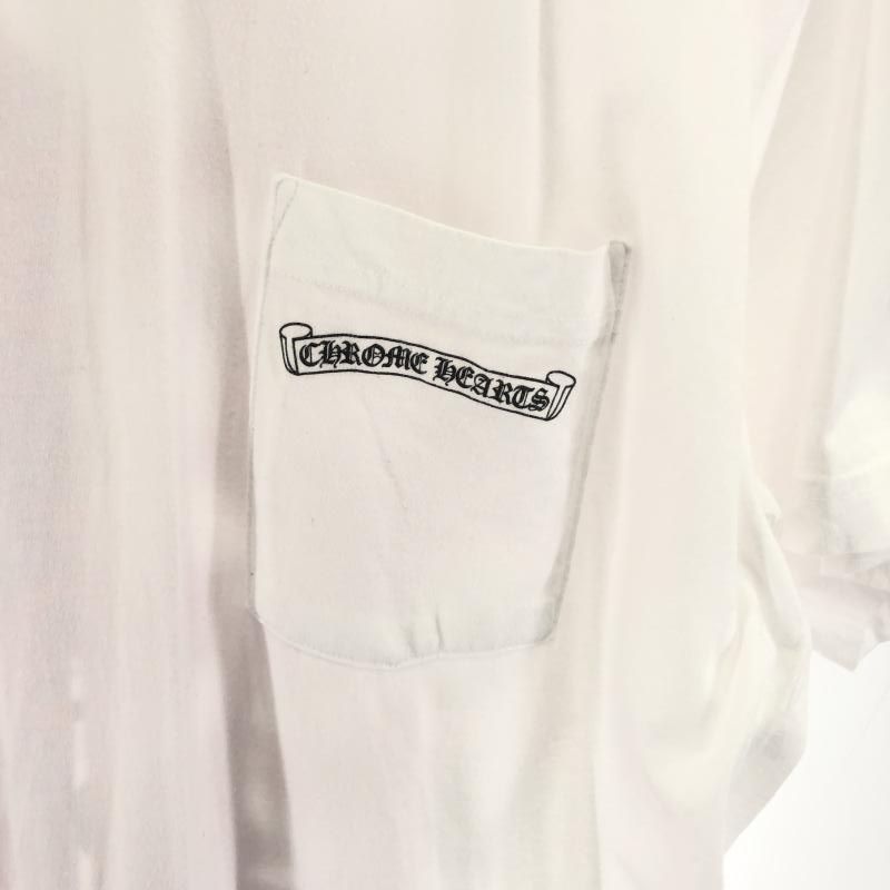 中古】CHROME HEARTS Eye Chart Dagger T-shirt サイズXL 白
