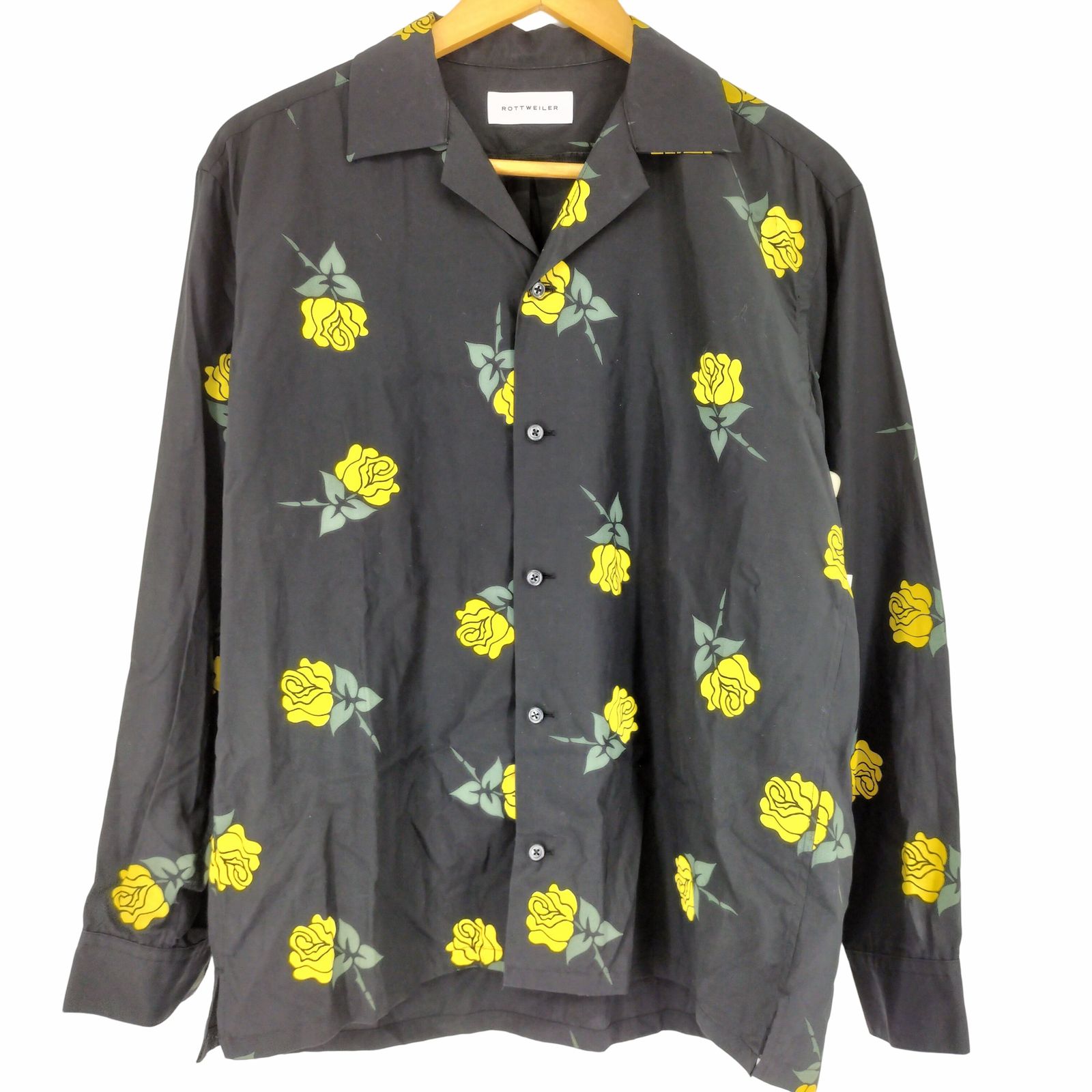 ロットワイラー ROTTWEILER ROSE OPEN COLLAR LS SHIRT メンズ JPN：M
