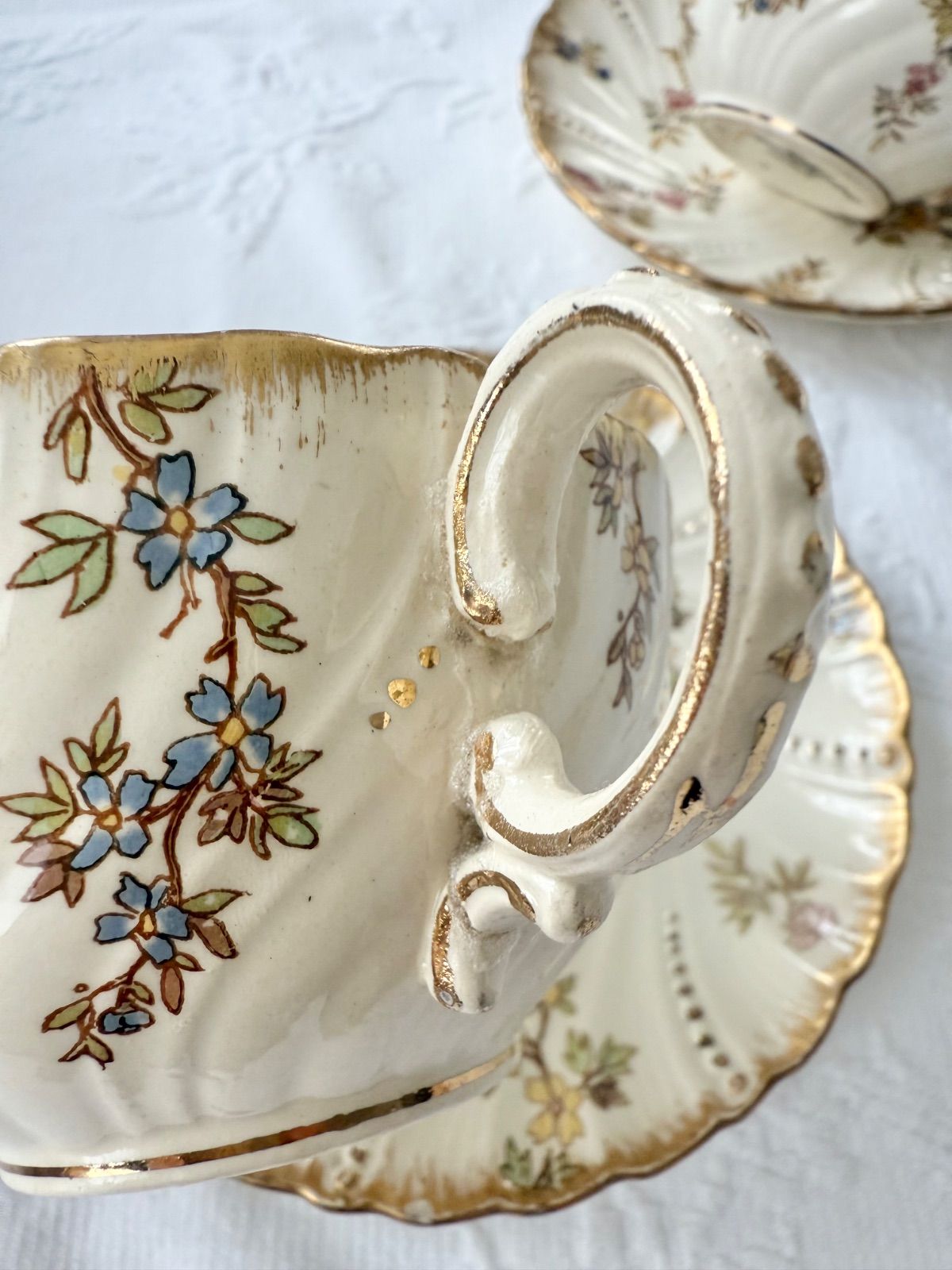 C Sarregumines Louis XV サルグミンヌ ルイ15世 ティーカップ-ソーサー フランスアンティーク IMPECCABLEHEALTHCARESERVICES_COM