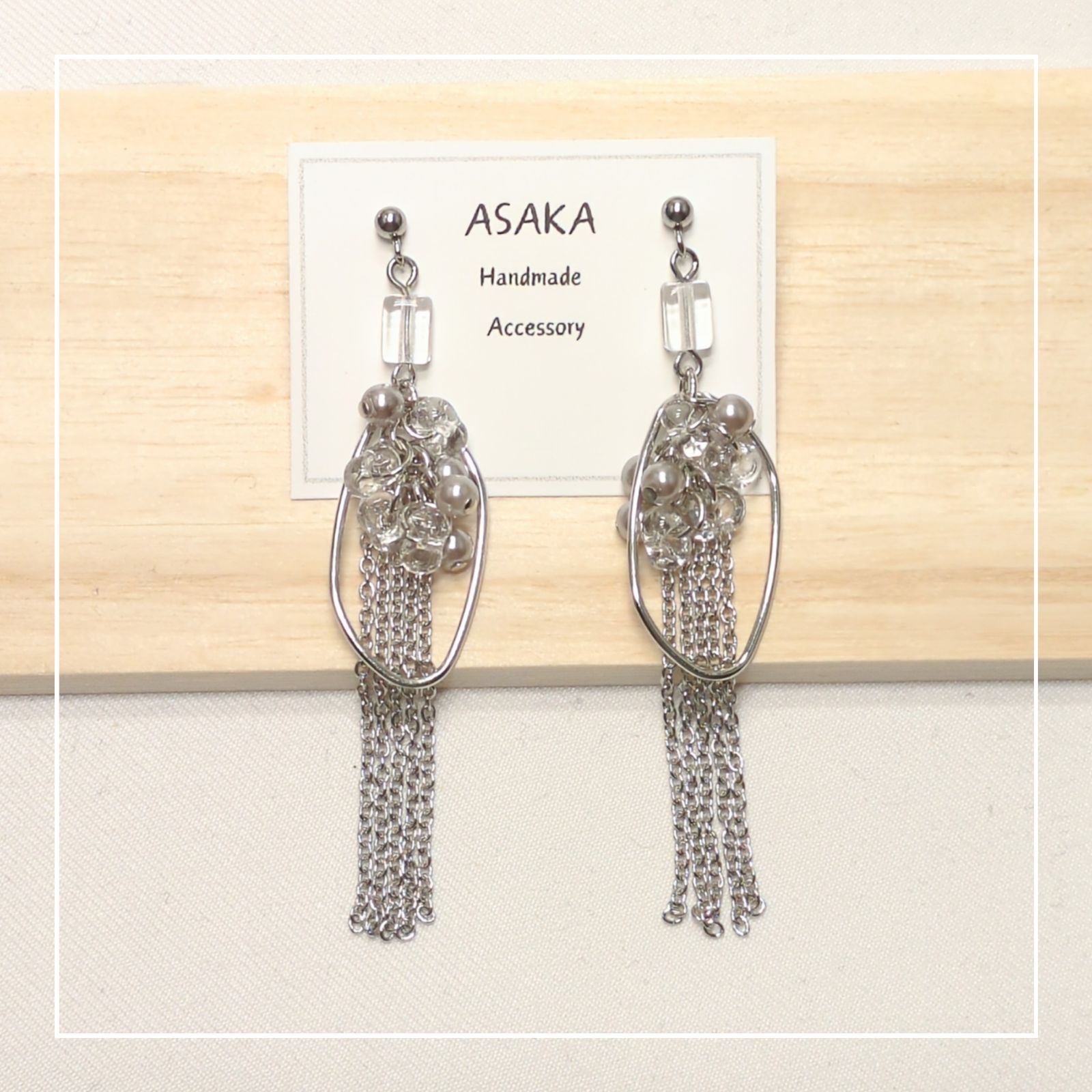 匿名配送⭐︎シルバー ハンドメイドピアス イヤリングNO.93 - メルカリ