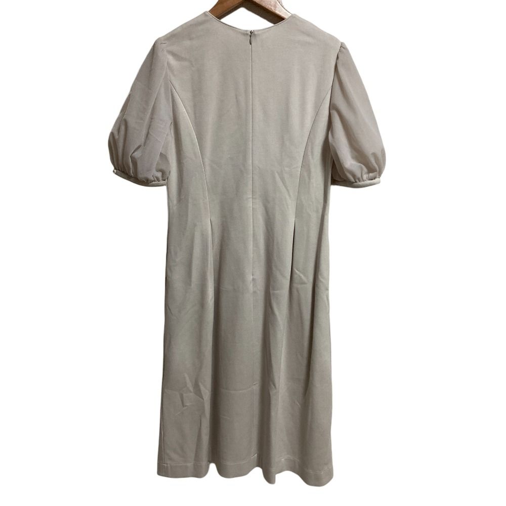 24AW Rene ルネ リミテッドエディション シアーパフスリーブ タックワンピース サイズ36 ベージュ レディース 古着