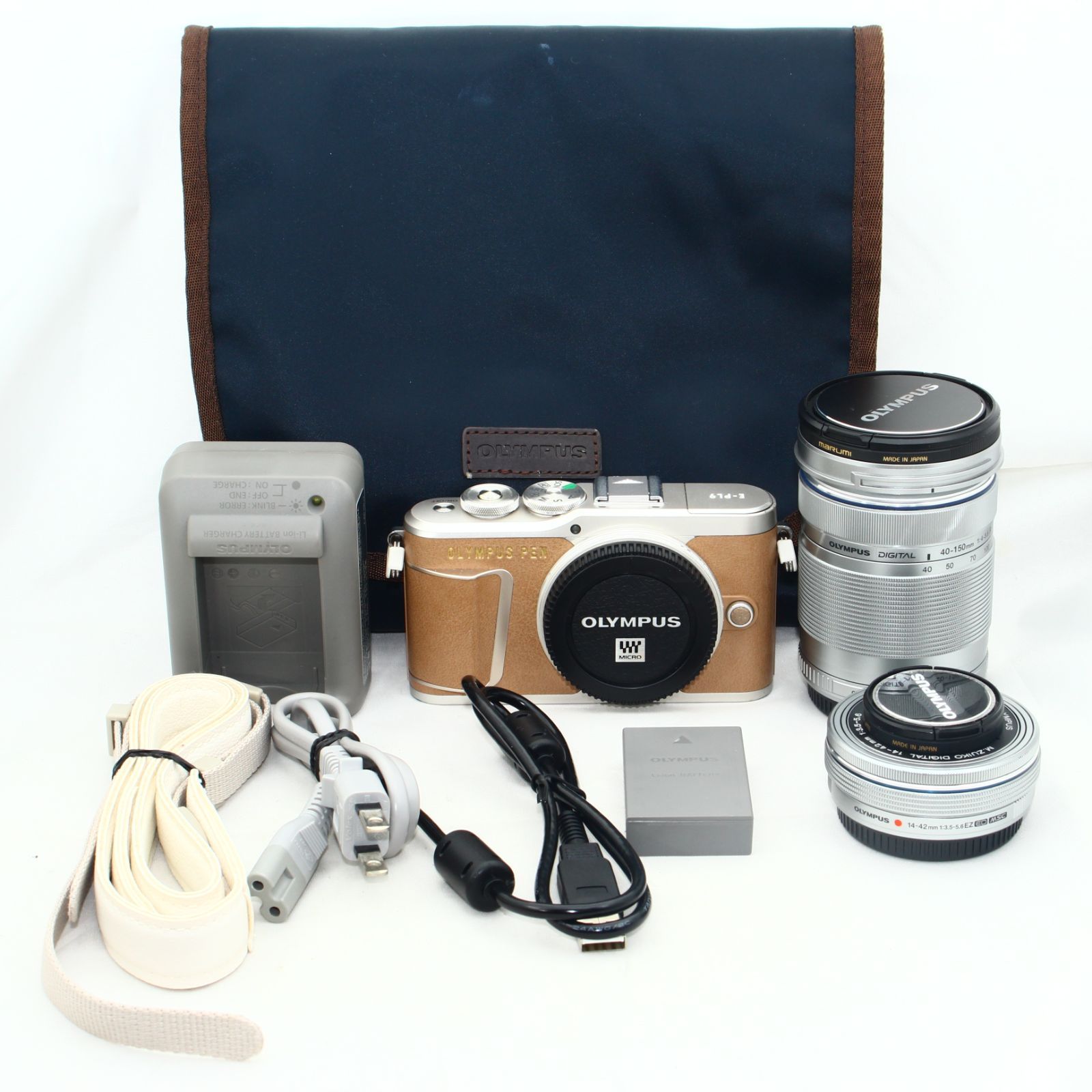 OLYMPUS PEN E-PL9 ダブルズームレンズ キット ブラウン
