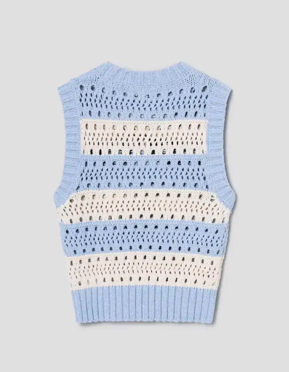 GANNI(ガニー) GANNI ストライプ ニット ベスト ミディアム 水色