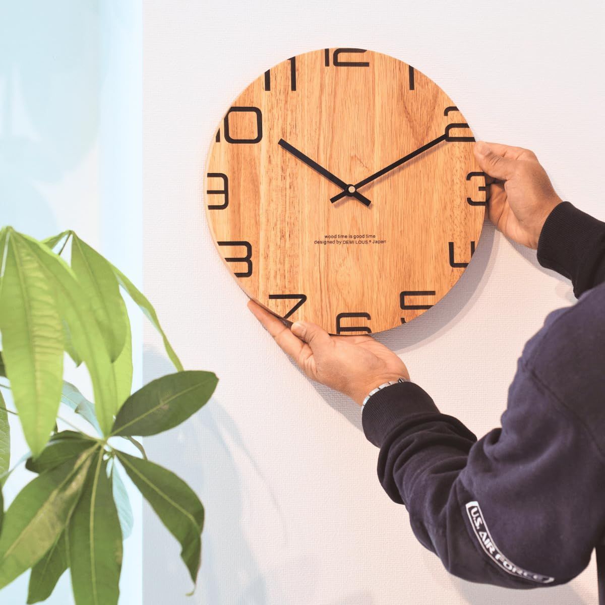 天然ラバーウッド無垢材掛け時計 静音連続秒針 アナログ 天然ラバーウッド無垢材掛け時計 静音連続秒針 アナログ 楽天市場