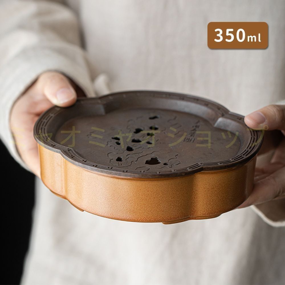 美品 手作り 急須受台 急須置き 茶台 茶盤 貯水式 ティートレー