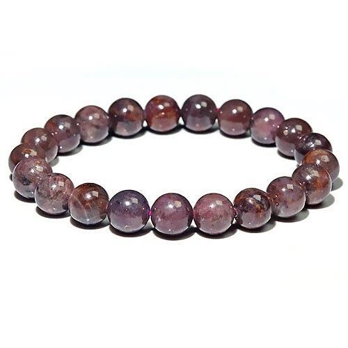 K1855-8m〕8mm天然ルビー Ruby ブレスレット コランダム 紅玉 - メルカリ